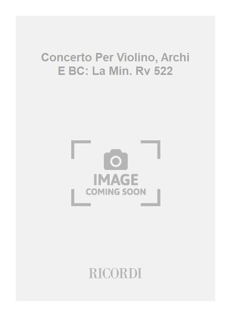 Concerti Per Vl. Archi E B.C.: Op.Iii N 8 Rv 522,